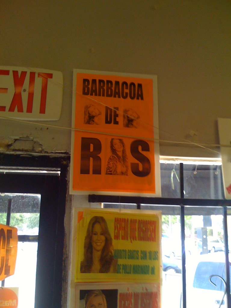 Mexican Typography This is how you sell barbacoa.