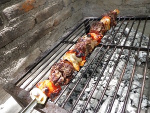 PB100165 A four-foot skewer on a fire pit.