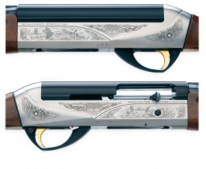 Closeup of the Benelli Montefelto 20 gauge.